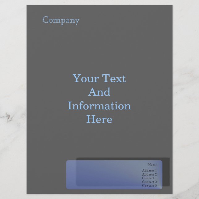 Blue Sapphire Letterhead (Vorderseite)
