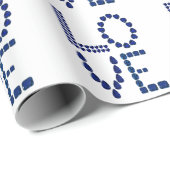 Blue Sapphire Liebe Geschenkpapier (Rolleneckpunkt)