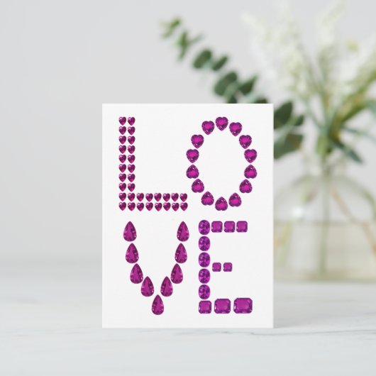 Blue Sapphire Liebe Postkarte (Stehend Vorderseite)