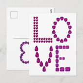 Blue Sapphire Liebe Postkarte (Vorne/Hinten)