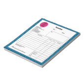 Blue Sapphire Line Business Rechnung Notizblock (Rotiert)