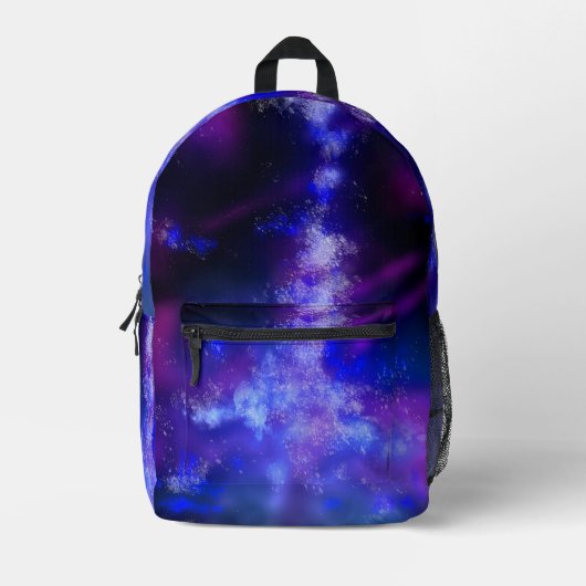 Blue Sapphire Night Sky Bedruckter Rucksack (Vorderseite)