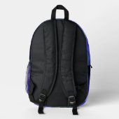 Blue Sapphire Night Sky Bedruckter Rucksack (Rückseite)