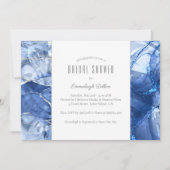 Blue Sapphire Princess Cut Gemstone Brautparty Einladung (Vorderseite)