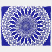 Blue Sapphire Tristyns Mandala Fleecedecke (Vorderseite (Horizontal))