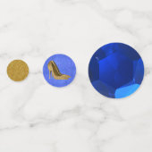 Blue Sapphire und Gold Custom Quinceanera Confetti Konfetti (Rückseiten)