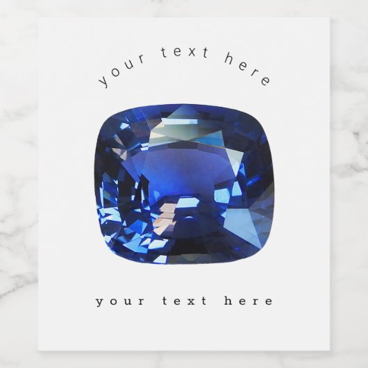 Blue Sapphire Weinetikett (Einzelnes Label)