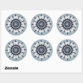Blue Sash Mandala Art Sticker (Blatt)