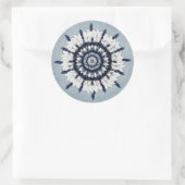 Blue Sash Mandala Art Sticker (Tasche)