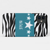 Blue Sassy Star Zebra BT iPhone 5 Fall Case-Mate iPhone Hülle (Rückseite (Horizontal))