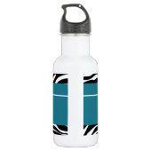 Blue Sassy Star Zebra Edelstahlflasche (Rückseite)