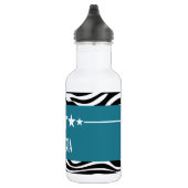 Blue Sassy Star Zebra Edelstahlflasche (Rechts)