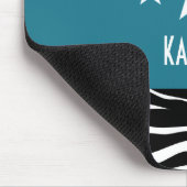 Blue Sassy Star Zebra Mousepad (Ecke)