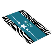 Blue Sassy Star Zebra Premium Magnet (Rechte Seite)