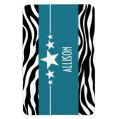 Blue Sassy Star Zebra Premium Magnet (Vertikal)