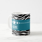 Blue Sassy Star Zebra Tasse (Vorderseite Links)
