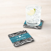 Blue Sassy Star Zebra Untersetzer Set (Rechte Seite)