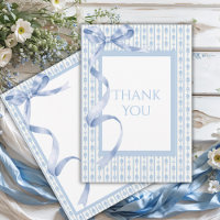 Blue Satin Ribbon Elegant Baby Shower