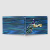 Blue Satin und Peacock Wedding Gästebuch (Voll)