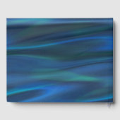 Blue Satin und Peacock Wedding Gästebuch (Rückseite)