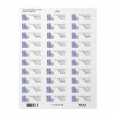 Blue Save The Date Custom Name Return Address (Vorne)