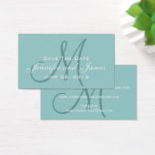 Blue Save the Date Wedding Website Insert (Schreibtisch)
