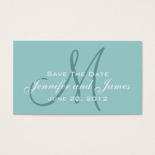 Blue Save the Date Wedding Website Insert (Vorderseite)