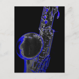 Blue Sax Postkarte