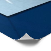 Blue Saxophon Print Poster (Ecke)