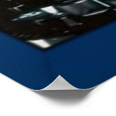 Blue Saxophon Print Poster (Ecke)