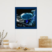Blue Saxophon Print Poster (Küche)