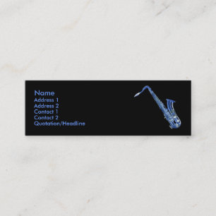 Blue Saxophon Visitenkarte