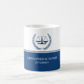 Blue Scale Justice Attorney Coffee Tasse (Mittel)
