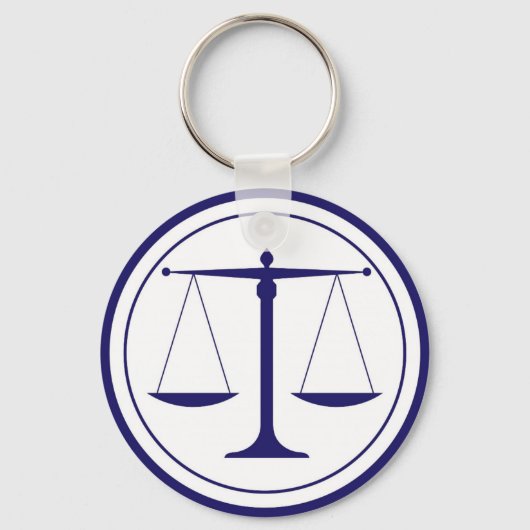 Blue Scales of Justice Silhouette Schlüsselanhänger (Vorderseite)