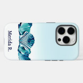 Blue Scallop Border Case-Mate iPhone Hülle (Rückseite (Horizontal))