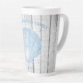 Blue Scallop Muschel Latte Tasse (Rechte Ecke)