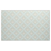 Blue Scallop Muschel Leaf Scroll Damask Ocean Beac Stoff (Yard (91,4 cm))
