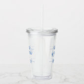 Blue Scallop Seashells Personalisiert Acryltrinkbecher (Rechts)