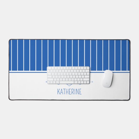 Blue Scallop Seashells Personalisiert Schreibtischunterlage (Tastatur & Maus)