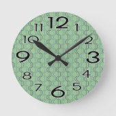 Blue Scallops Runde Wanduhr (Vorderseite)