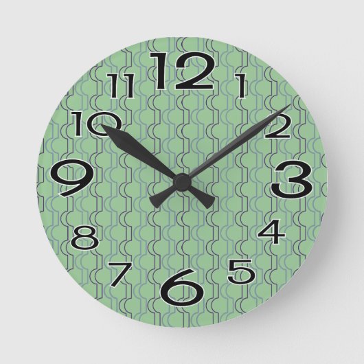 Blue Scallops Runde Wanduhr (Vorderseite)