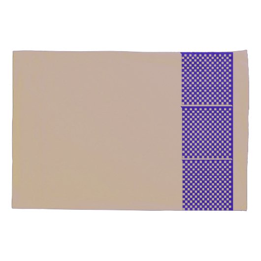 Blue Schach Reversible Pillow Case Kissenbezug (Rückseite)