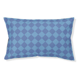 Blue Schachbrett Diamond Pattern Haustierbett