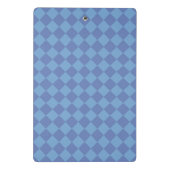 Blue Schachbrett Diamond Pattern Mini Klemmbrett (Rückseite)