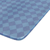 Blue Schachbrett Diamond Pattern Schneidebrett (Ecke)