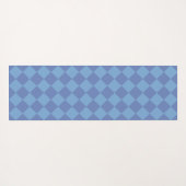 Blue Schachbrett Diamond Pattern Yogamatte (Rückseite (Horizontal))