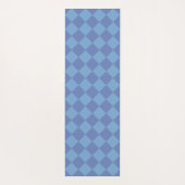 Blue Schachbrett Diamond Pattern Yogamatte (Rückseite)