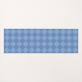 Blue Schachbrett Diamond Pattern Yogamatte (Vorderseite (Horizontal))