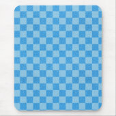 Blue Schachbrett Glitzer Mousepad (Vorne)