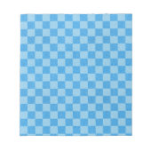 Blue Schachbrett Glitzer Notizblock (Vorderseite)